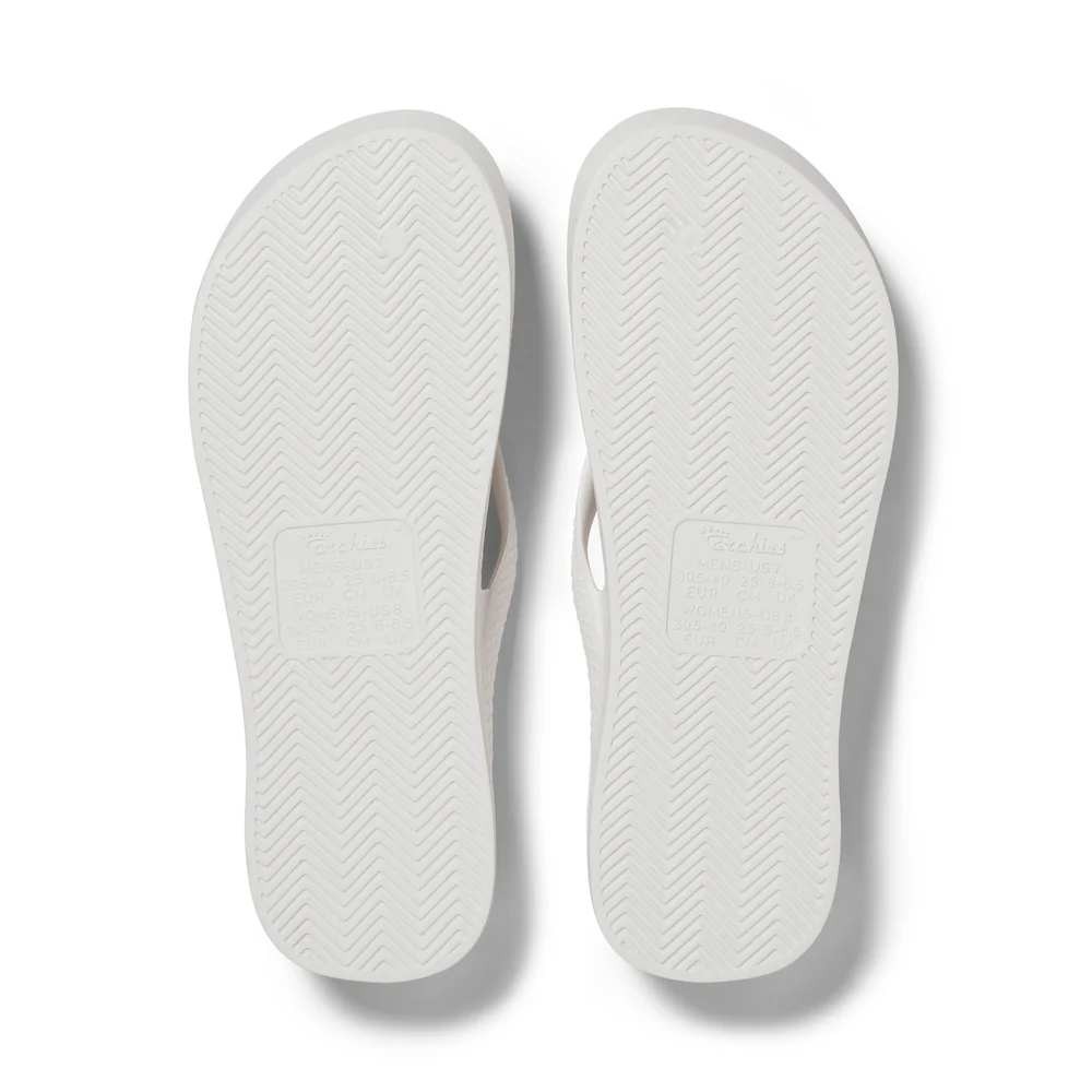 Archies Arch Support Flip Flops White Women 10 / Men 9 New With Tags - Picture 5 of 12